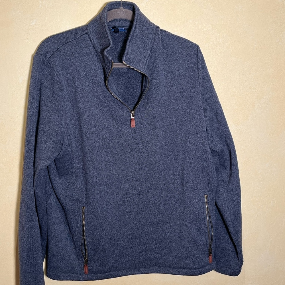 Vineyard Vines Navy Zip-Up Sweater